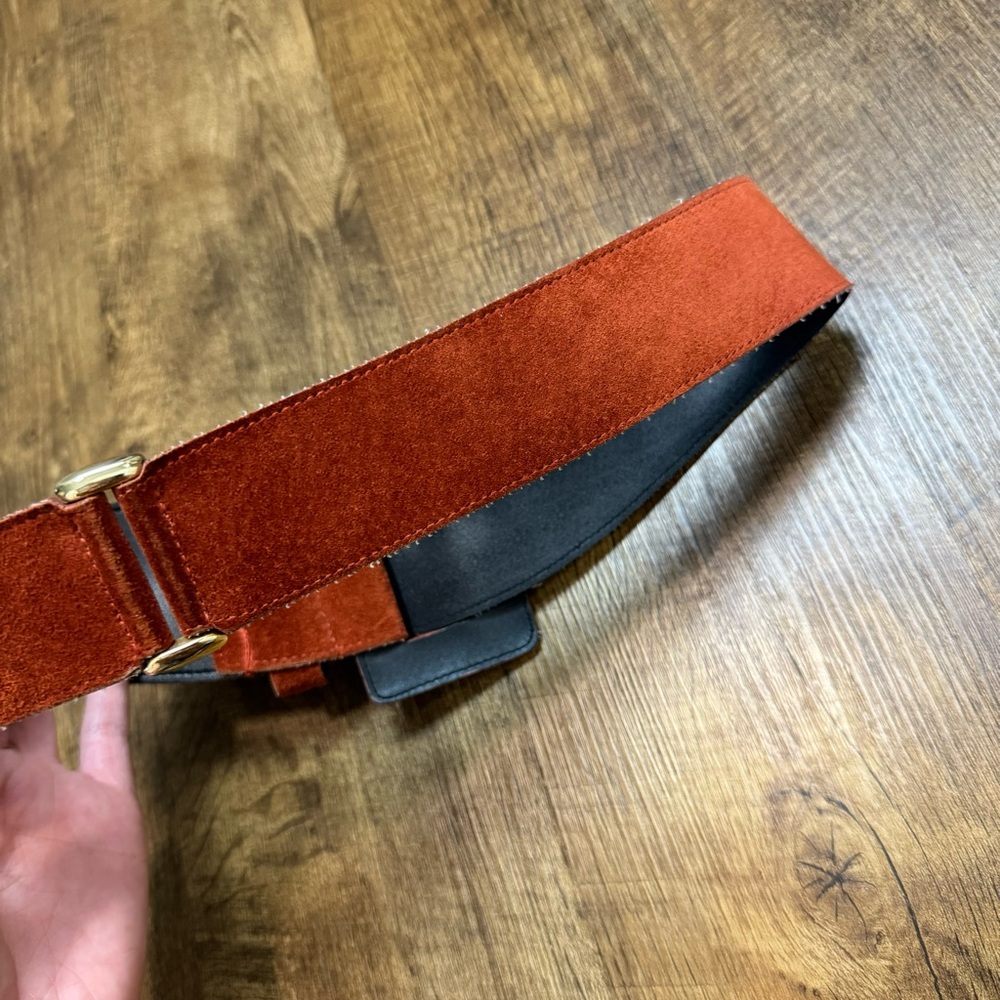 Express Rust Suede Belt - Picture 10 of 13